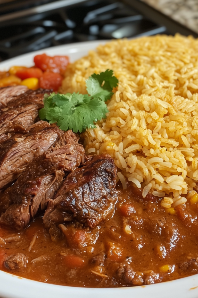 Asado De Puerco and Mexican Rice – JustMexicanFood
